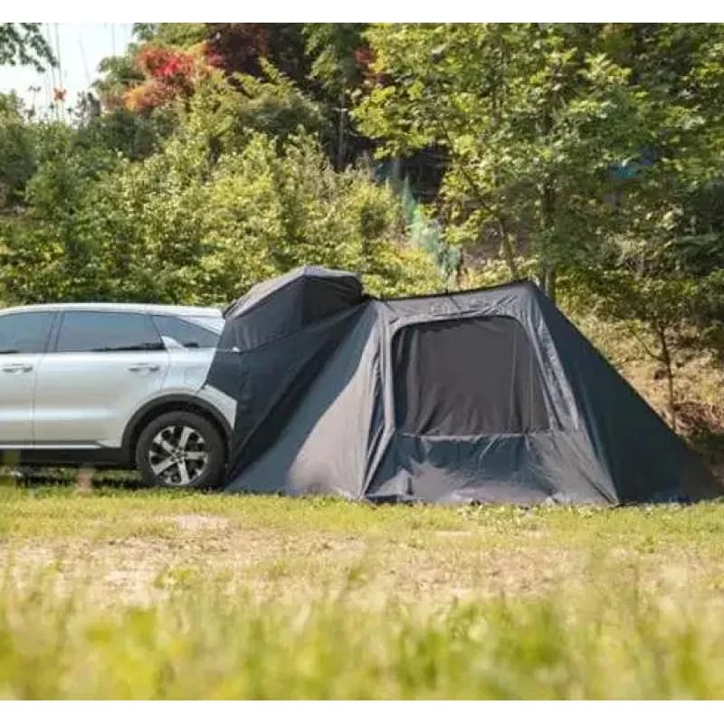High Quality Double Layer Aluminium Triangle Hard Shell Rooftop Tent, Rear Awning Design for Self-Driving Outdoor Adventures
