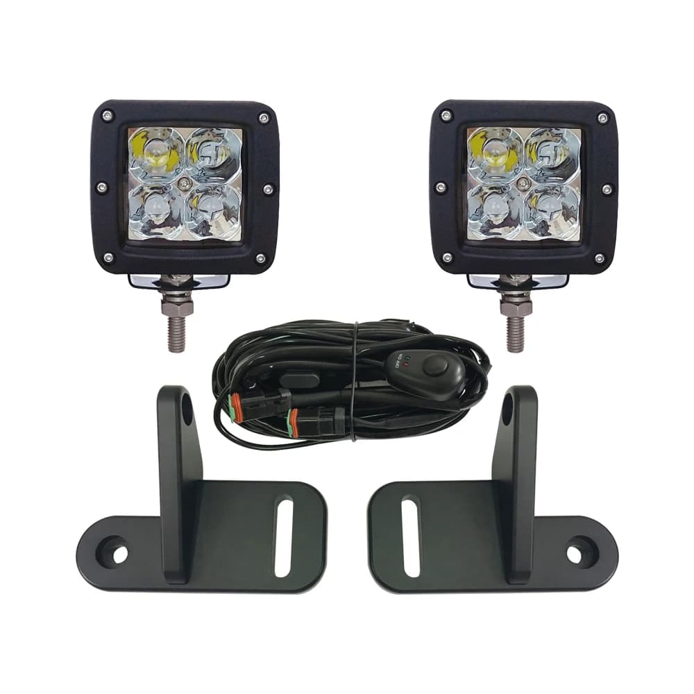Aluminum Alloy Black A-pillar Led Light Bracket With Led Lights And Wire For Jeep For Wrangler JL 2018+ JL1109