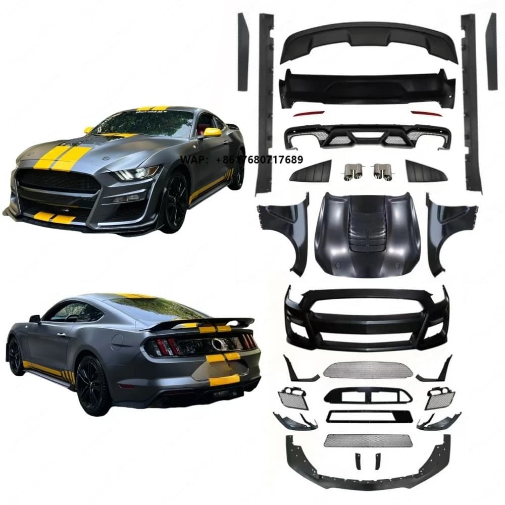 Perfect Fitment Body Kit for  Mustang 2015-2017 Conversion to GT500 Style Facelift Car Bumpers Complete Auto Parts