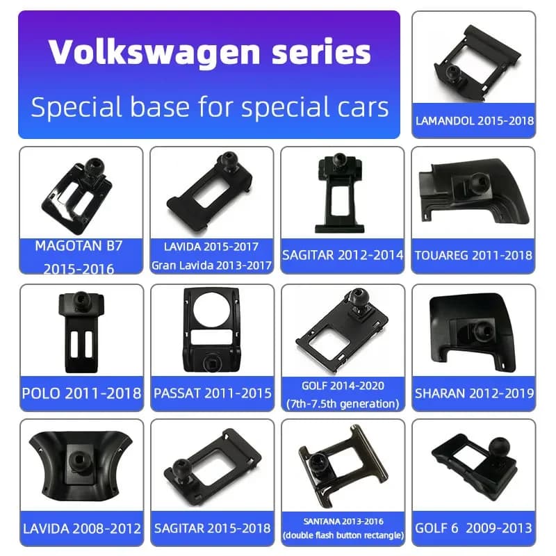 Car Bracket Base For vw Volkswagen Magotan Lavida Sagitar Passat Golf 8 Tiguan Polo T-ROC Buckle Base Fixed Phone Special Holder