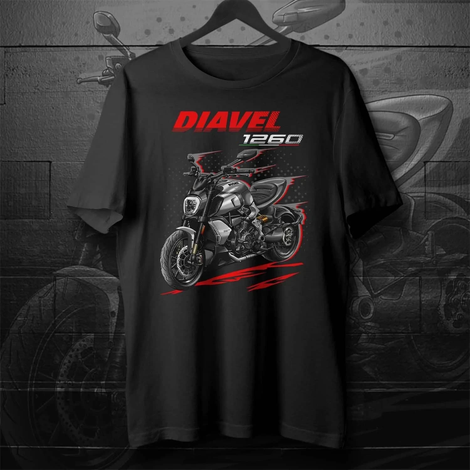 2019-2022 Models Italy Diavel 1260 Motorcycle T-Shirt 100% Cotton O-Neck Short Sleeve Casual Mens T-shirt Rider Streetwear