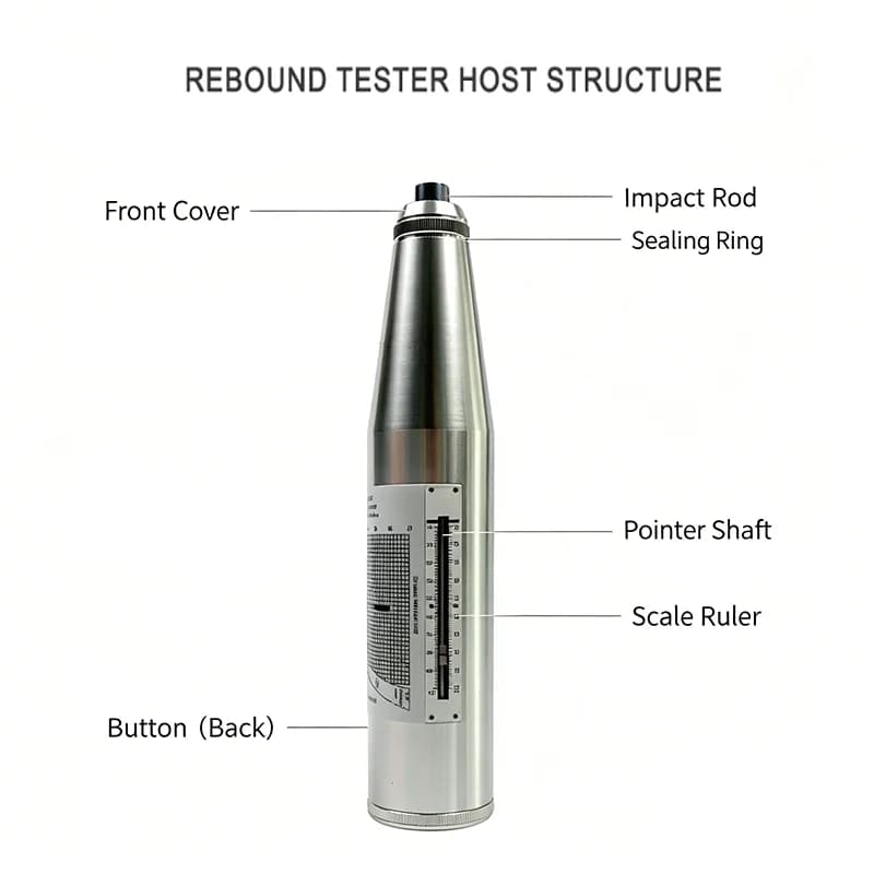ZC3-A Portable Concrete Rebound Hammer Tester Resiliometer Hammer Test Meter Tool Concrete Rebound Tester Strength Tester