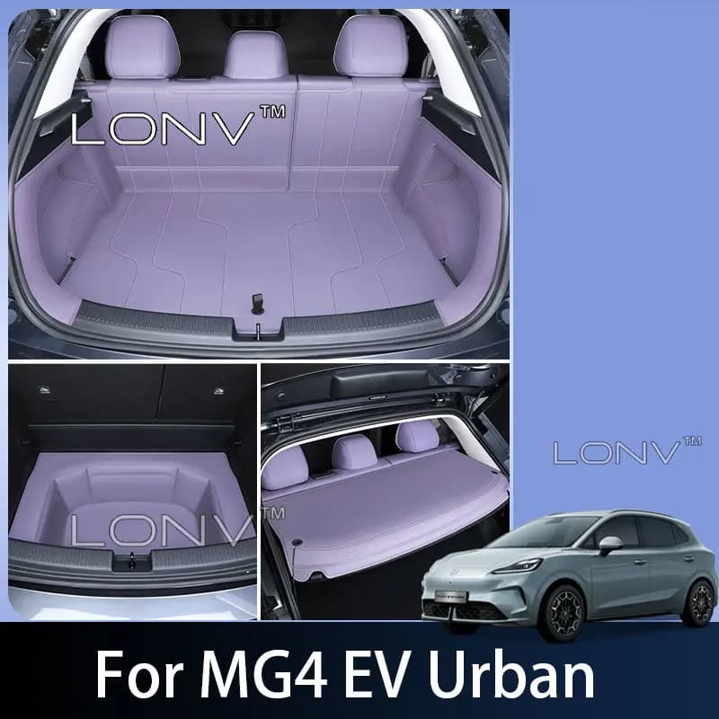 Leather Trunk Mat For MG4 EV Urban 2026 2027 2028 Car Boot Liner Tray Waterproof Mud Protector Pad Cargo Mat Auto Accessories