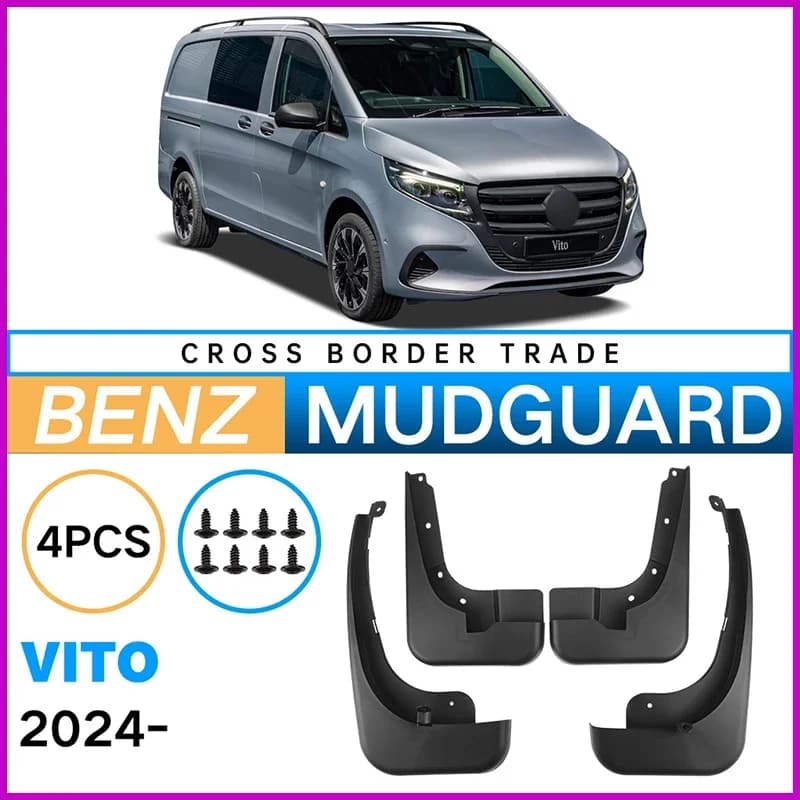 Mudflaps Mudguards Fit for Mercedes Benz Vito 2024 Mudguards Tire Fenders Mud Flaps Wheel Guards Accessories 4x Tyre