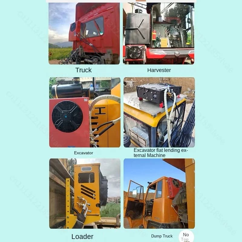 For 12V 24V Integrated Electric Air‑Conditioning Unit Modified Cooling System forTruck Excavator Harvester Agricultural Vehicles