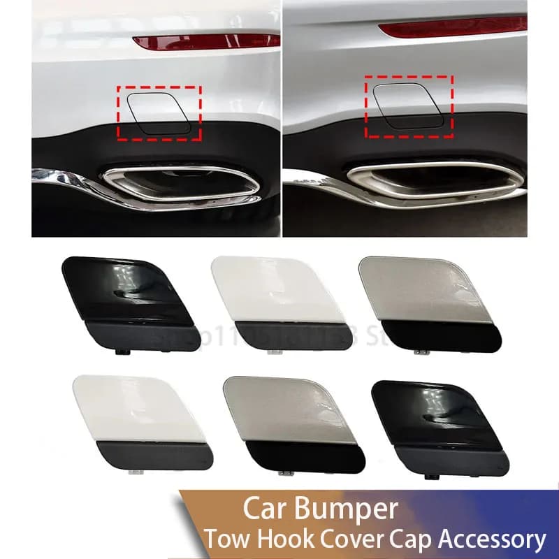 For Mercedes W213 E Class 2016-2023 Rear Bumper Tow Hook Cover 2138853701 OE Replacement Black White E200 E300 E400