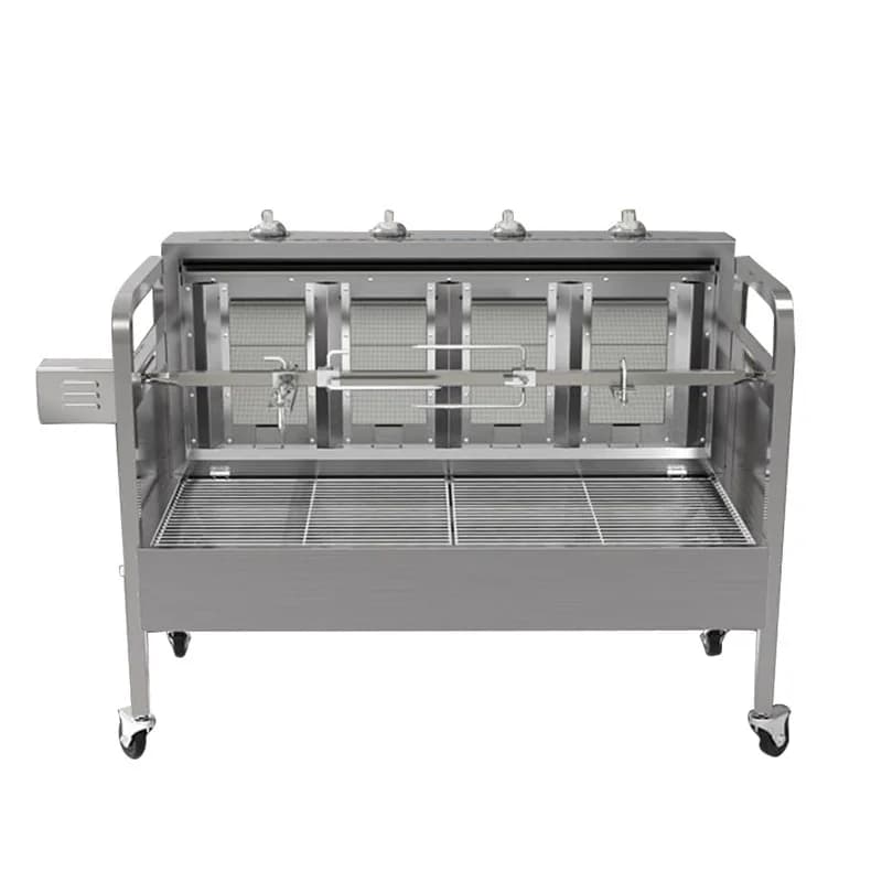 Stainless steel grill, outdoor BBQ grill, picnic charcoal grill, grilled chicken grilled whole sheep