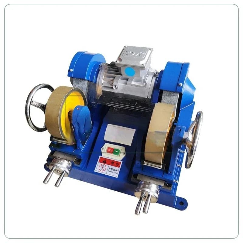Automatic rubber double-head grinding machi ne, waterproof coil, plastic specimen,  double-wheel grinding instru ment