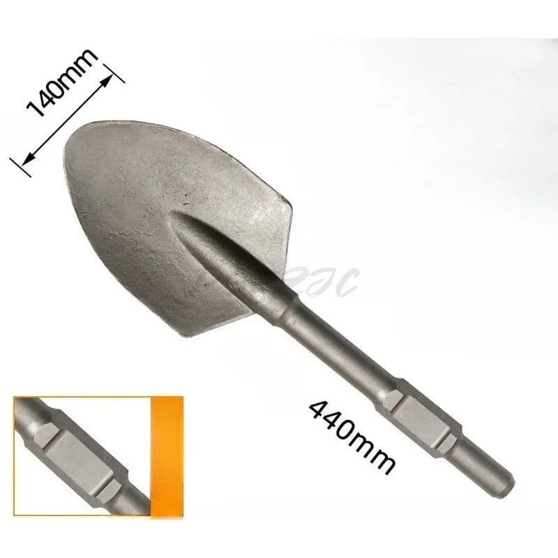 Electric Pick Chisel Concrete Excavation Shovel Tree Peach Heart Shovel Big Electric Pick Widened Shovel Head Thickened