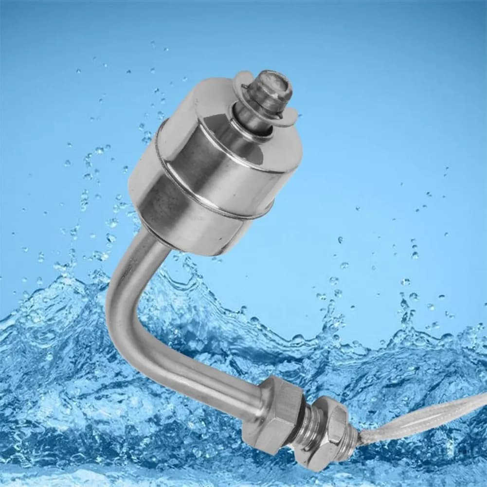 304 Stainless Steel Float Switch Right Angle Level Sensor Water Level Sensor Tank Liquid Float Switch L Type for Pool Water Pump
