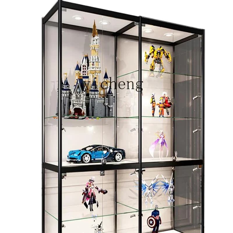 Hand-Made Display Cabinet Glass Shelf Products Household Sealed Dustproof Showcase