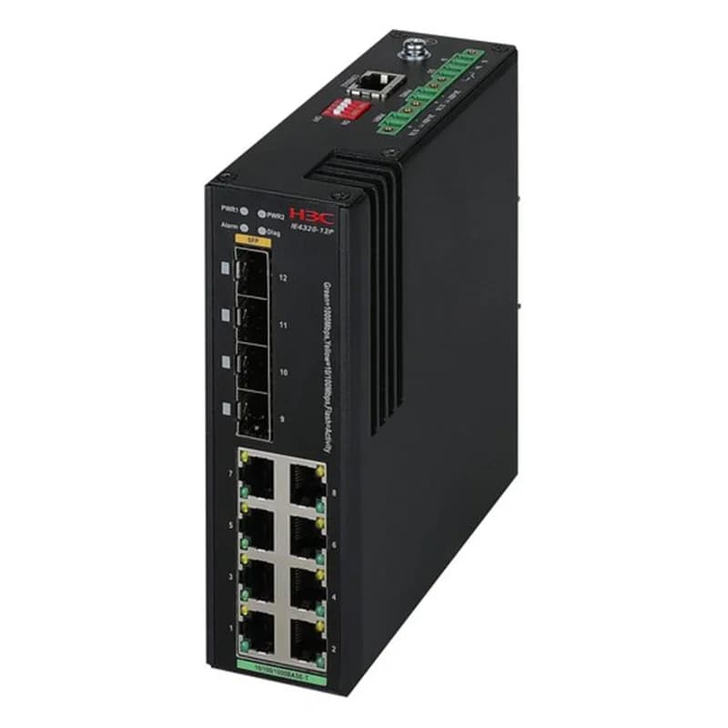 Rail type industrial grade three-layer Ethernet switch port aggregation, power failure alarm IE4320-28P