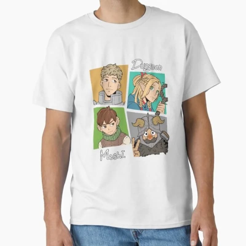 0409 Delicious in Dungeon Gift T-Shirt for RPG Gamer Dungeon Meshi Cool Anime Fantasy Adventurers Graphic clothes All size tops