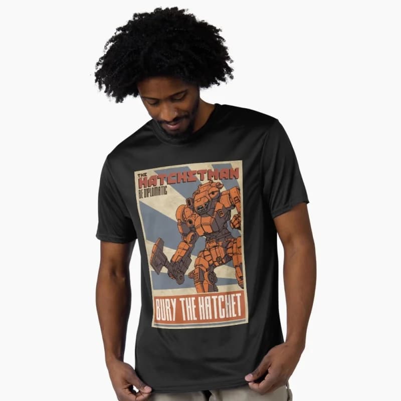 The Hatchetman Mechwarrior MWO Mech Combat RPG Gift t shirt for gamer Battletech Graphic clothes Short sleeve All size tops