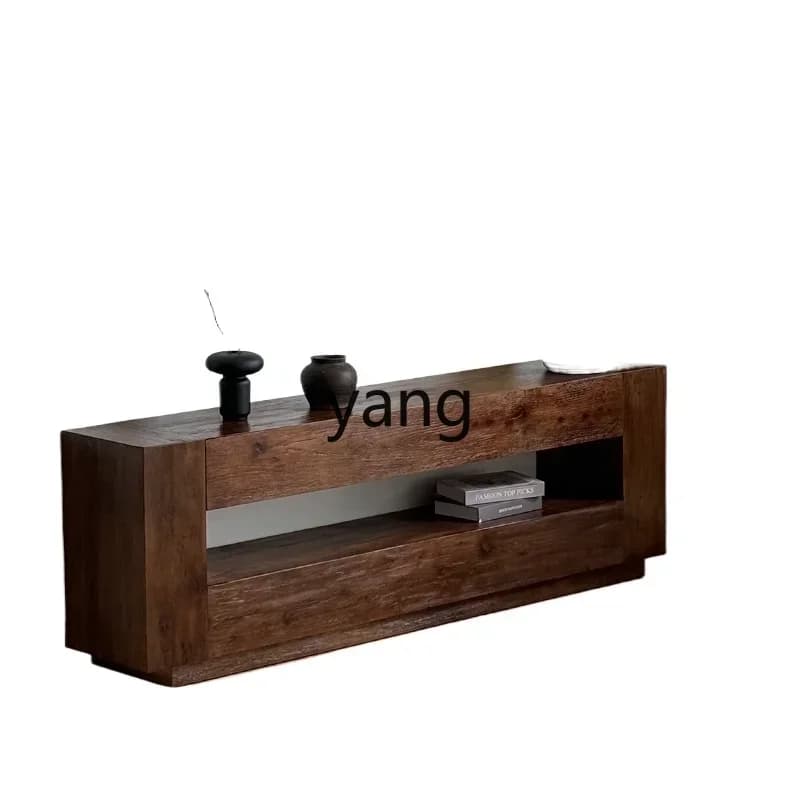 LH TV cabinet, entrance desk, retro homestay decoration cabinet, storage against the wall, solid wood side cabinet