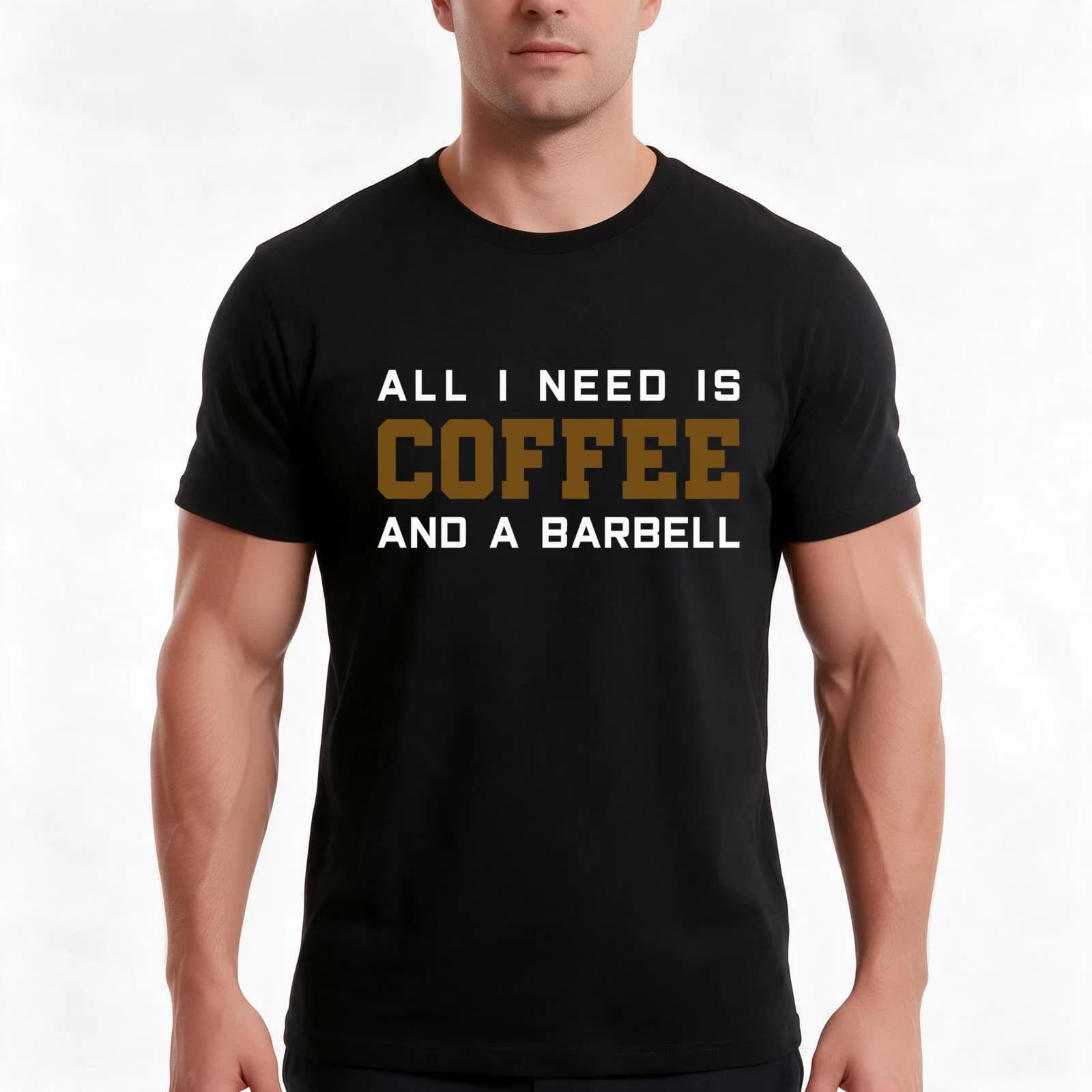 Coffee Training Fitness T-Shirt, Summer Casual Cotton Tee, Oversized Streetwear Tops, Vintage Graphic Print, Unisex Men Women