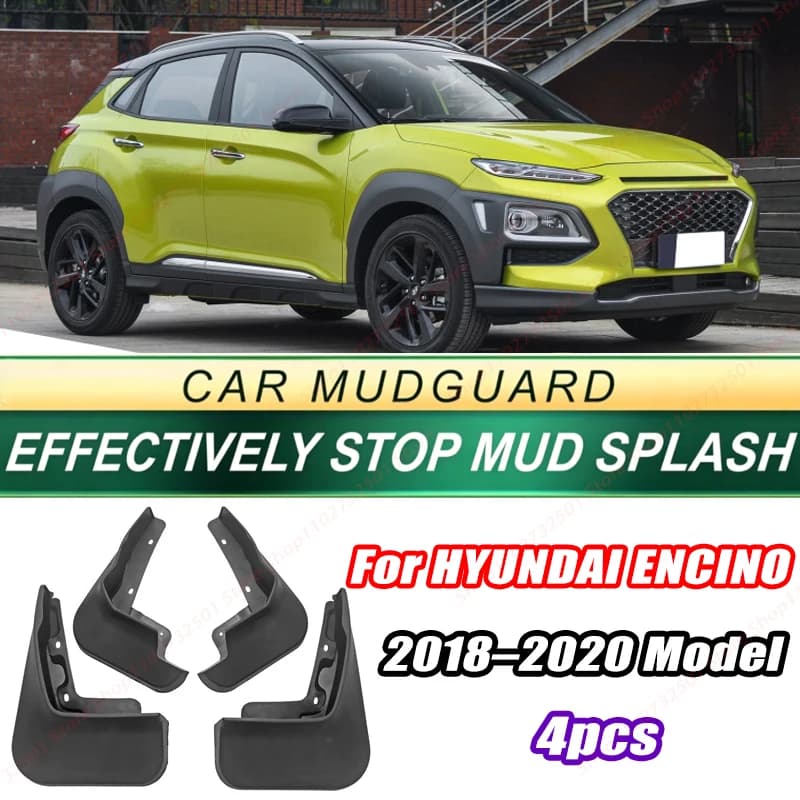 For HYUNDAI ENCINO 2018-2020 Model 4PCS Front Rear Mud Flaps Splash Guards Fender Mudguards Auto Accessories