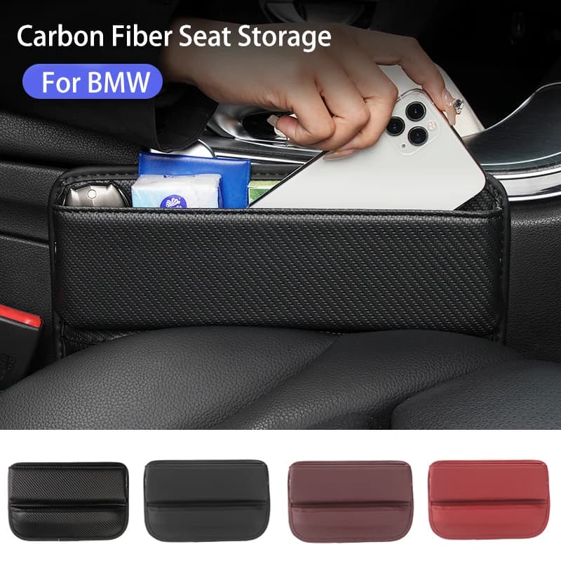 Car Seat Gap Filler Organizer PU Leather Center Console Storage For BMW G20 6GT G32 F10 F30 F48 G01 G05 G30 5 Series Accessories