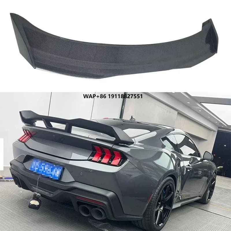 High Quality Dry Carbon Fiber Rear Trunk Spoiler Wing  for Mustang Darkhorse Dry Carbon Fiber Rear Wing 2024