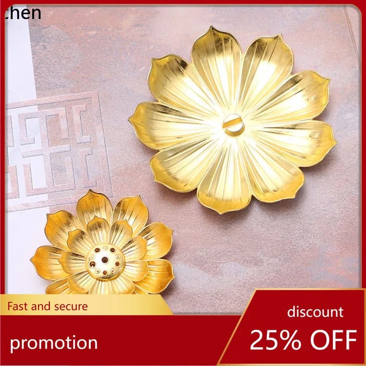 Cz sanbao lotus incense holder for home metal burner incense holder creative six hole incense holder