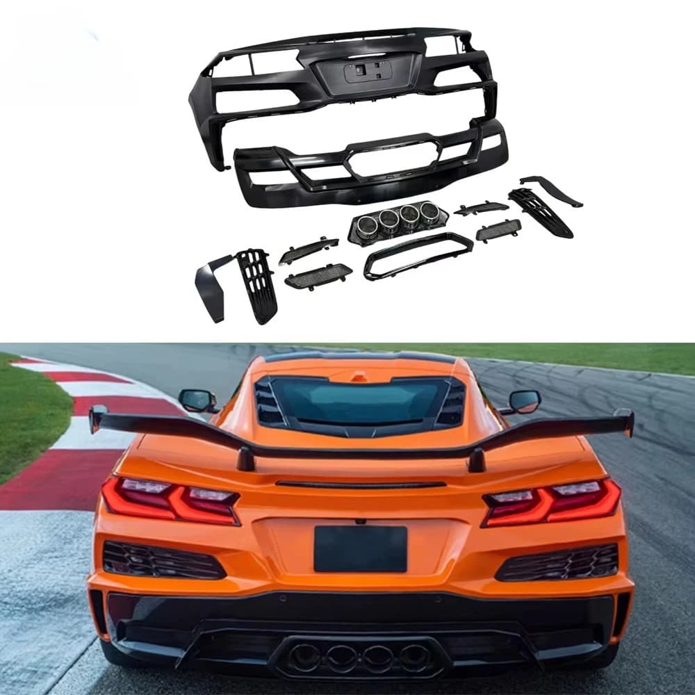 Factory Price Car Auto Parts Body Kits Brand New Rear Bumper for Chevrolet Corvette C8 Changes to Z06