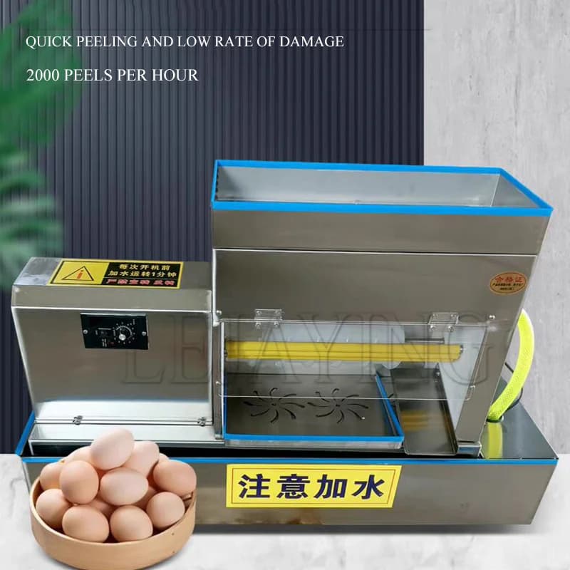 Automatic Small Egg Shell Peeling Machine With Water Circulating System Hard Boiled Chicken Egg Shell Peeler Machine