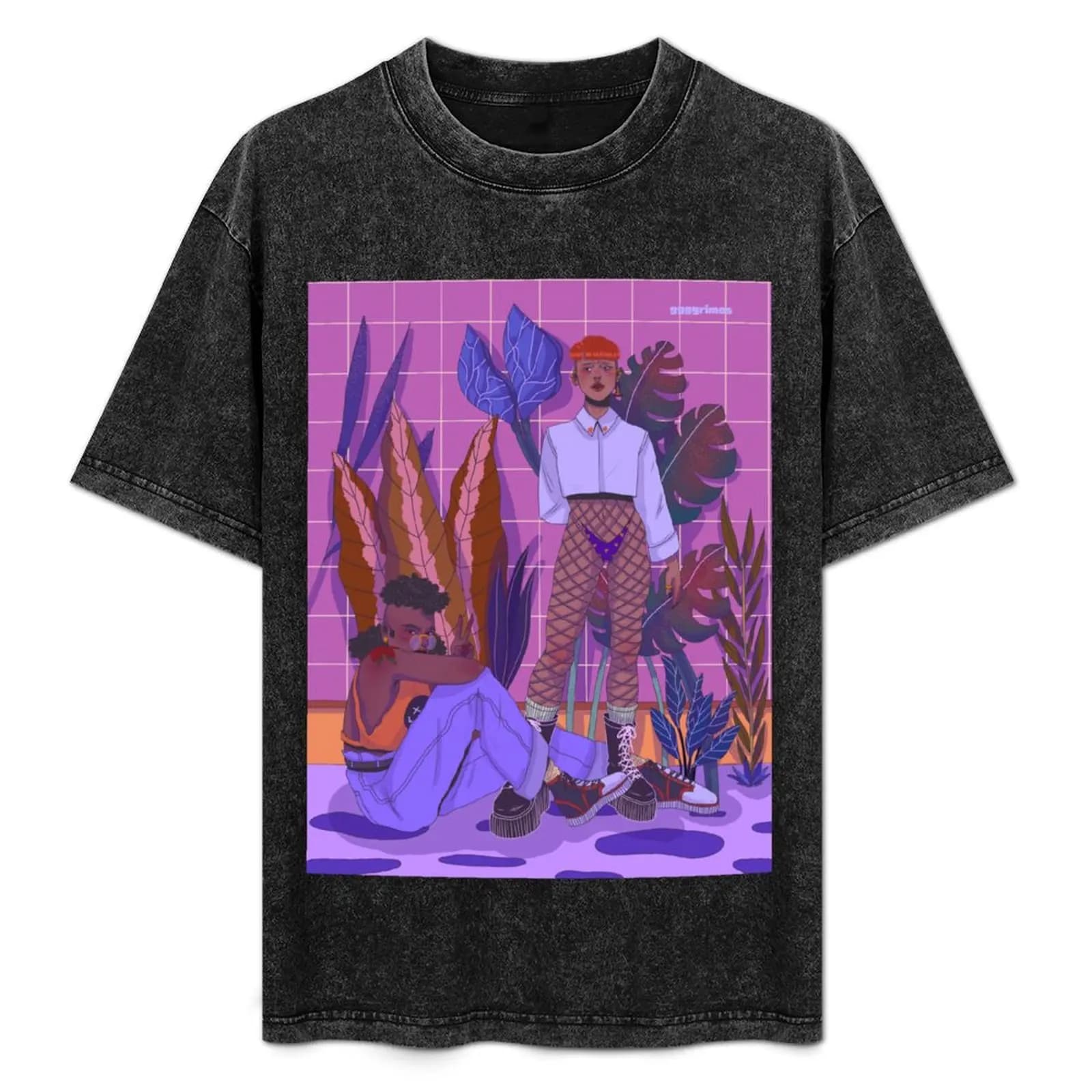 Plant Gays T-Shirt Retro Style Print Casual Top