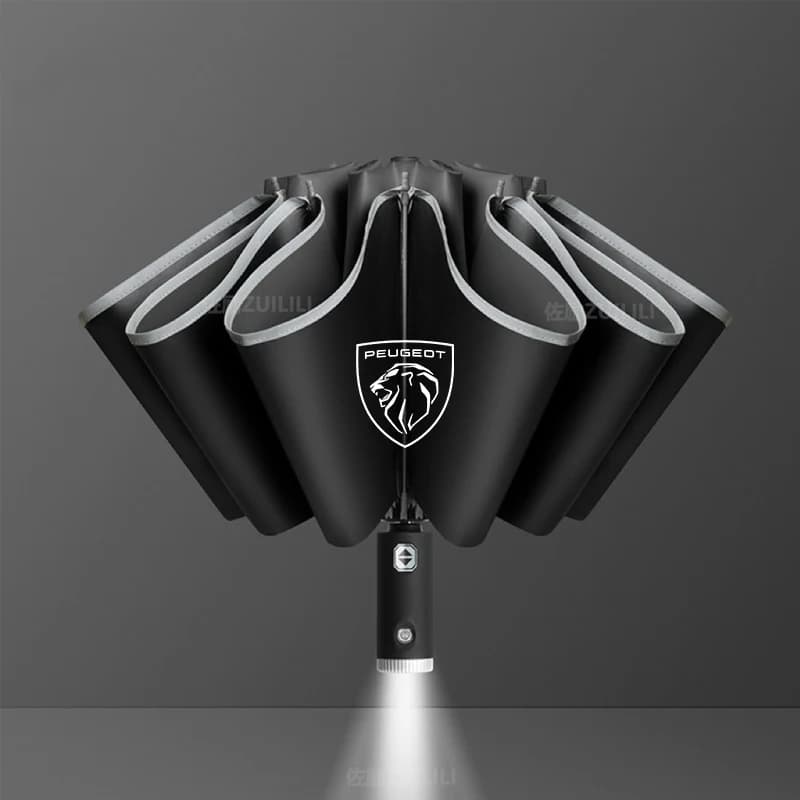 Peugeot 206 207 208 301 307 308 406 408 508 607 2008 3008 4008 5008 RCZ Rifter Car Automatic Folding Windproof Sunshade Umbrella