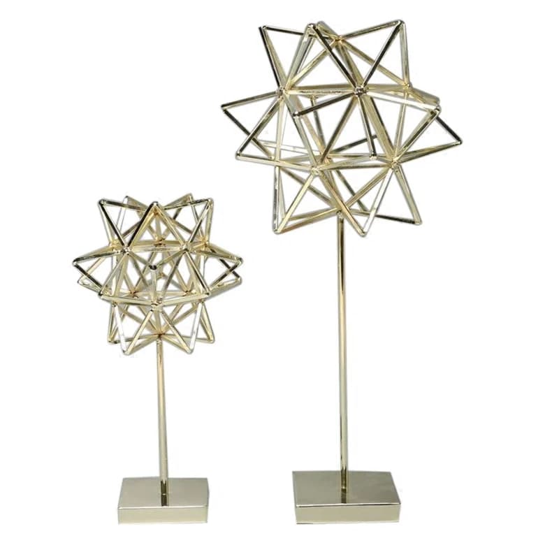 Neoclassical metal multilateral ball soft ornaments, handicraft ornaments