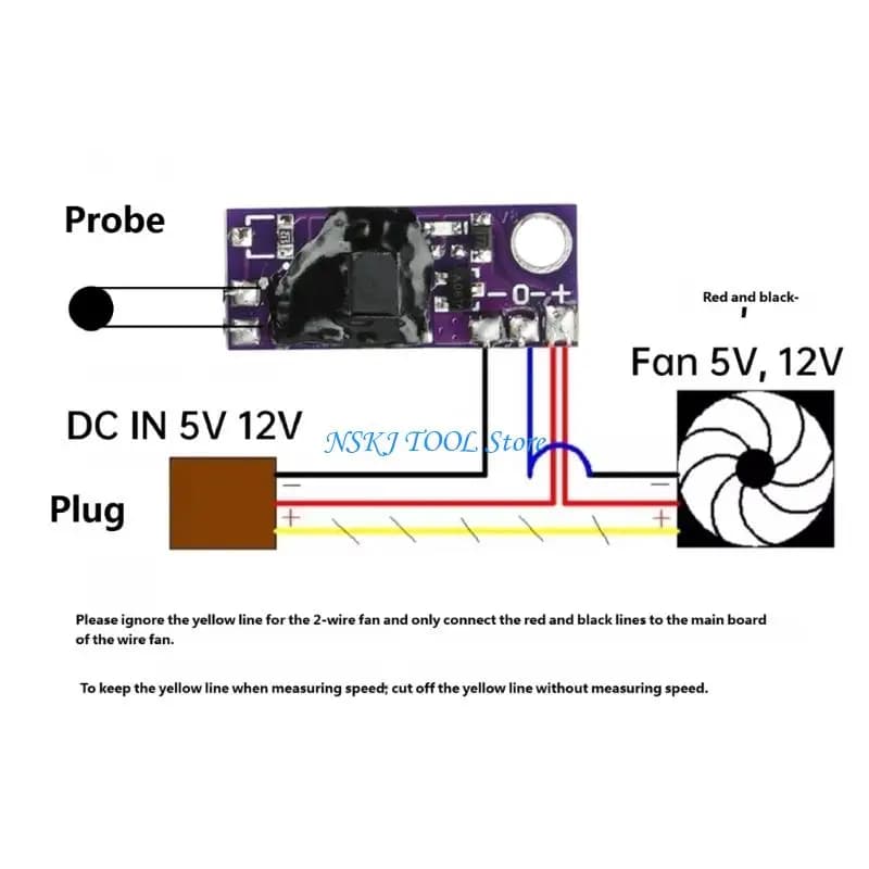 L8RC Universal Fan Controller Suitable for 2 and 3 Wire Fan for Thermal Balance and Stable 1.2A Output Operation