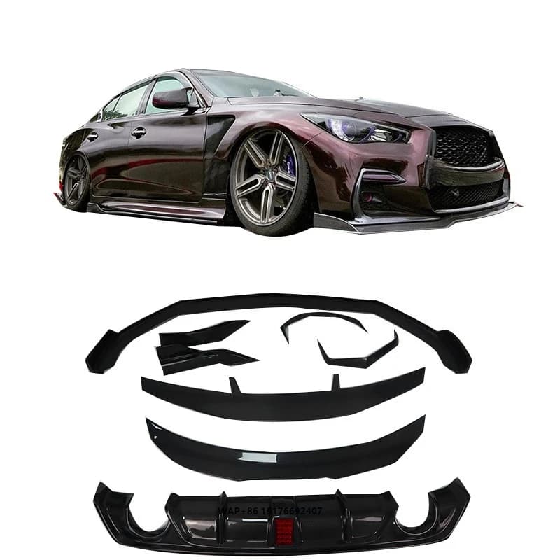 High Quality  Body Kit Carbon Fiber Front Lip Rear Diffuser Side Skirts Rear Corners Mirror Cover Spoiler  for Infiniti Q60