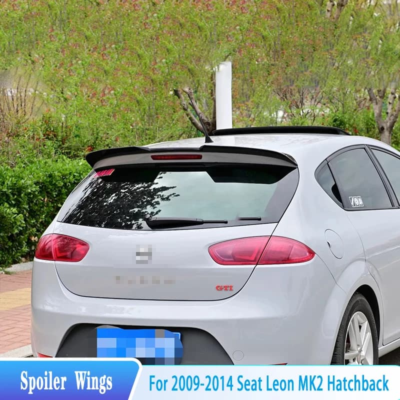 For SEAT 2009-2012 Seat Leon MK2 Hatchback Rear Roof Spoiler Tail Wings ABS Plastic Car Exterior Tuning Trim BodyKit Accessories