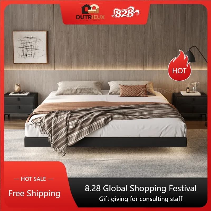 Lamp Bedrooms Bed Frames Queen Size Luxury Headboards Double Bed Frames Room Modern Nordic Letto Matrimoniale Home Furniture