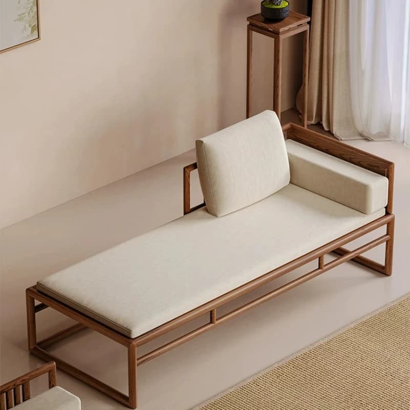 Yjq new Chinese solid wood sofa concubine couch living room tea table chair combination Song Dynasty aesthetic Arhat bed