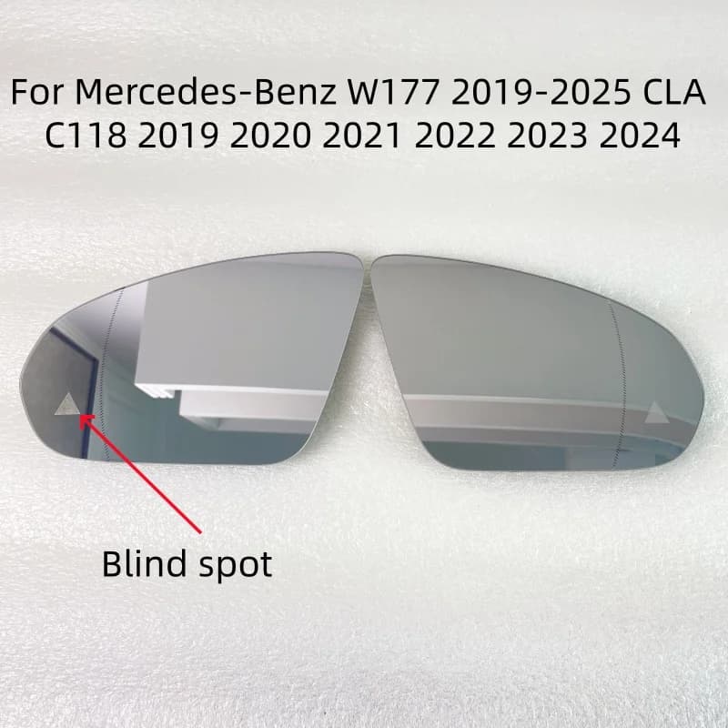 Blind Spot Assist Rearview Mirror Glass Lens,  For Mercedes-Benz W177 2019-2025 CLA C118 2019 2020 2021 2022 2023 2024