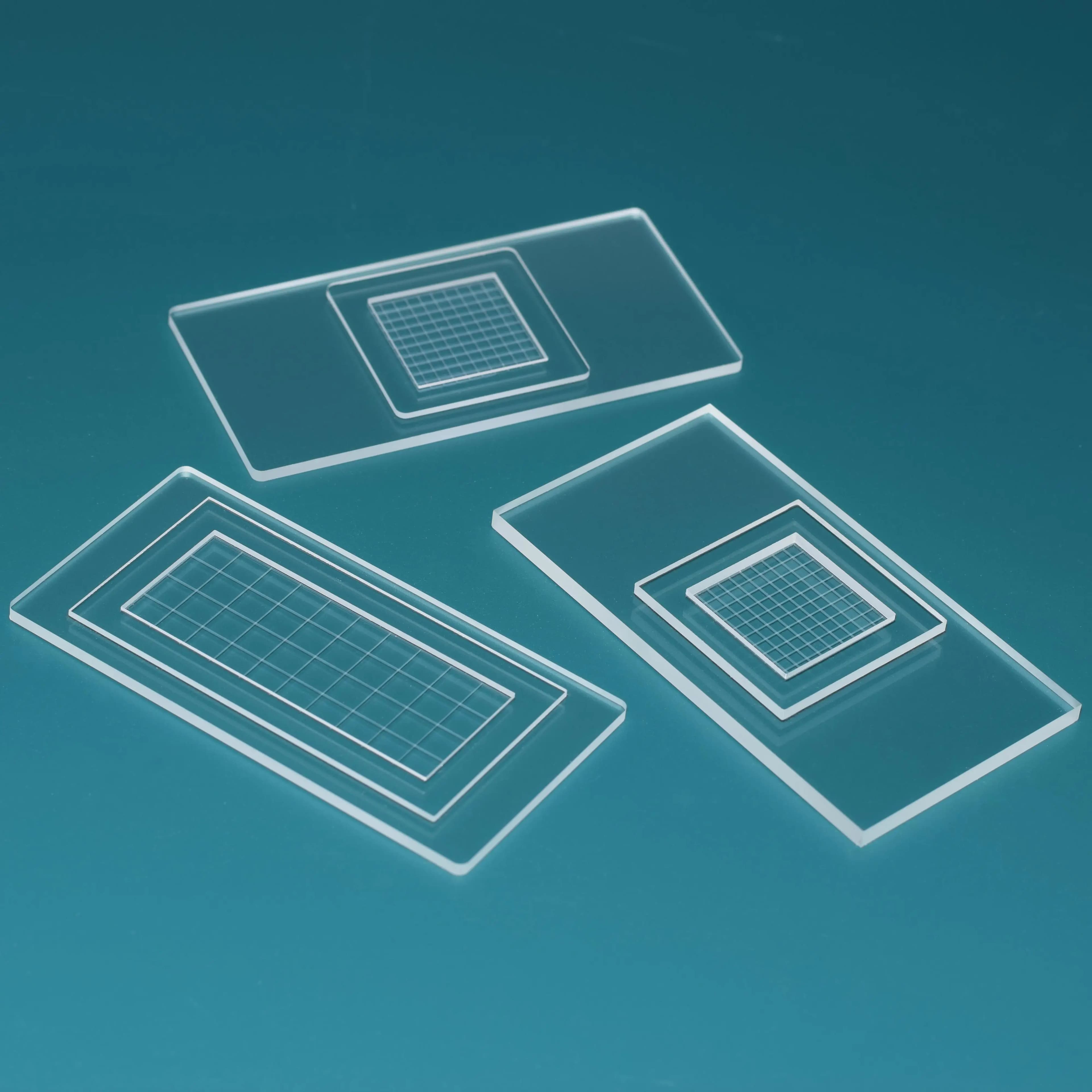 Plankton counting glass slide 0.1/0.25/0.5/1/2/5ml 100 Grids Ascaris egg Algae count customized Counting box 76X37X2mm 1pc