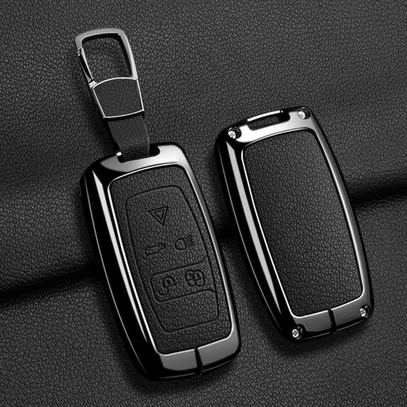 Car Key Case Cover For Land Rover Sport Freelander Discovery 4 Range Rover Sport LR4 2010-2012 Zinc Alloy Leather Auto Keychain