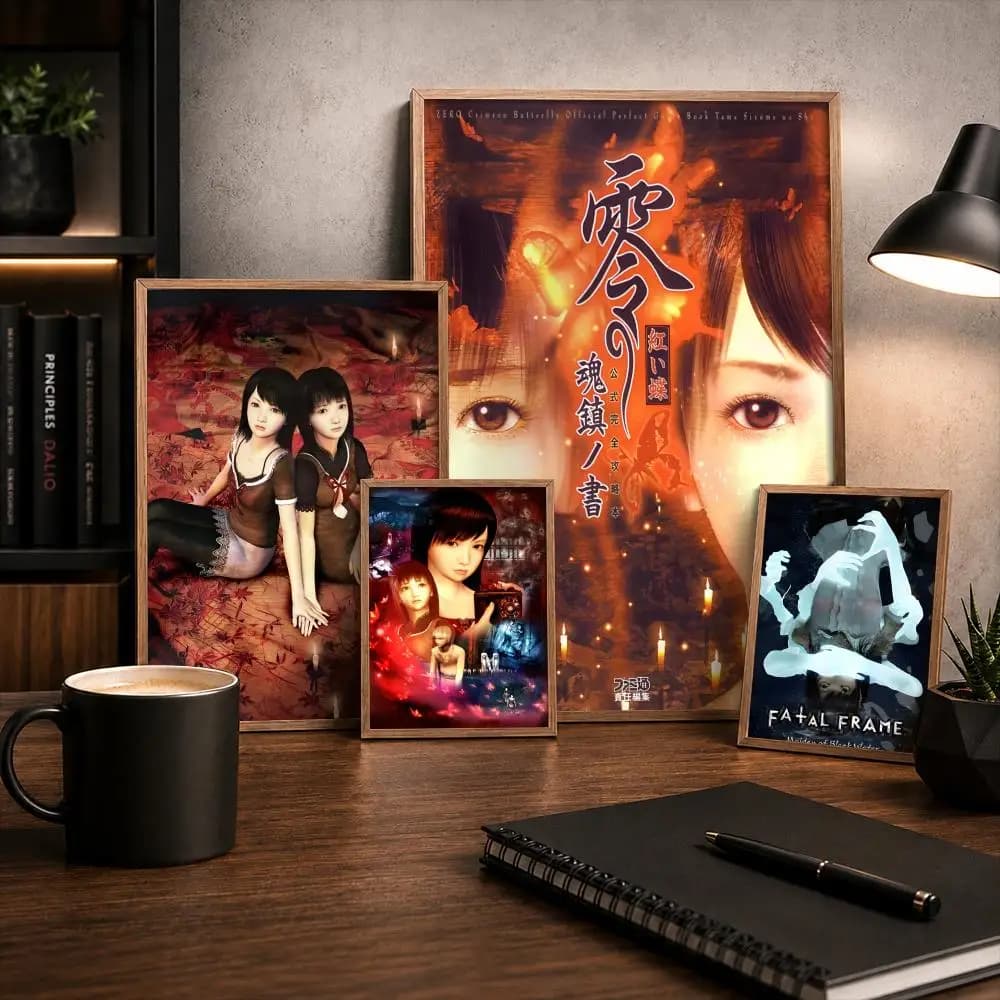 F-Fatal Frame Game Poster Stickers HD Painting Self-Adhesive Art for Bedroom Living Room Home Decor Modern Wall Decals Gift