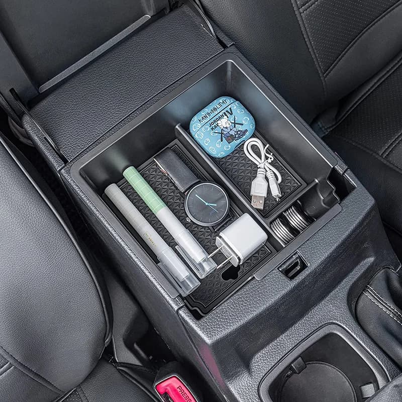 Center Console Organizer Tray For 2023 2022 2021-2019 Ford Ranger XL XLT Lariat Accessories ABS Armrest Box Inset Bracket Tray