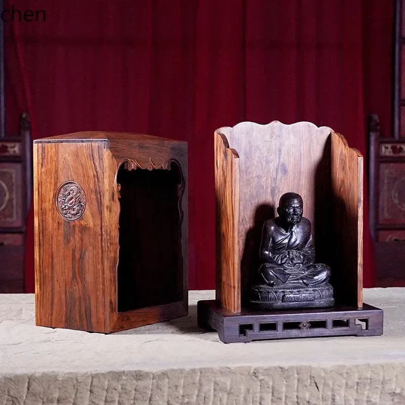r5.21 solid wood buddhist niche cabinet guanyin buddha statue worshiping the god of wealth altar altar table