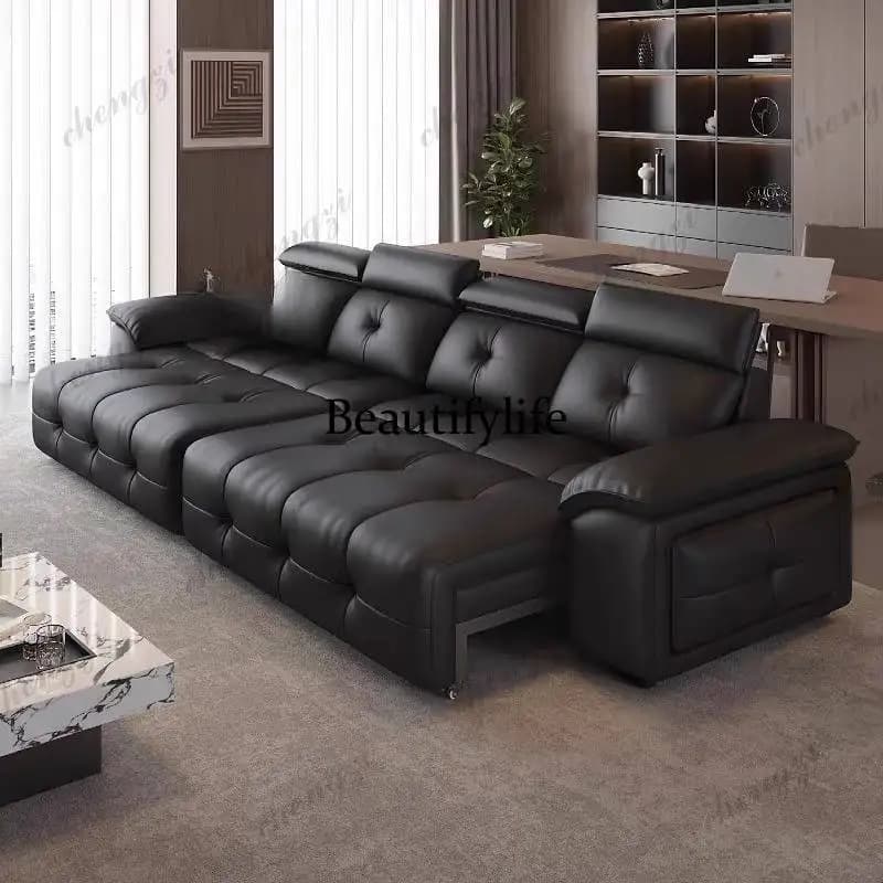 Minimalist Luxury Electric Sofas Lazy Armrest Style Relax Living Room Sofas Lounges Black High Canape Lit Furniture For Home