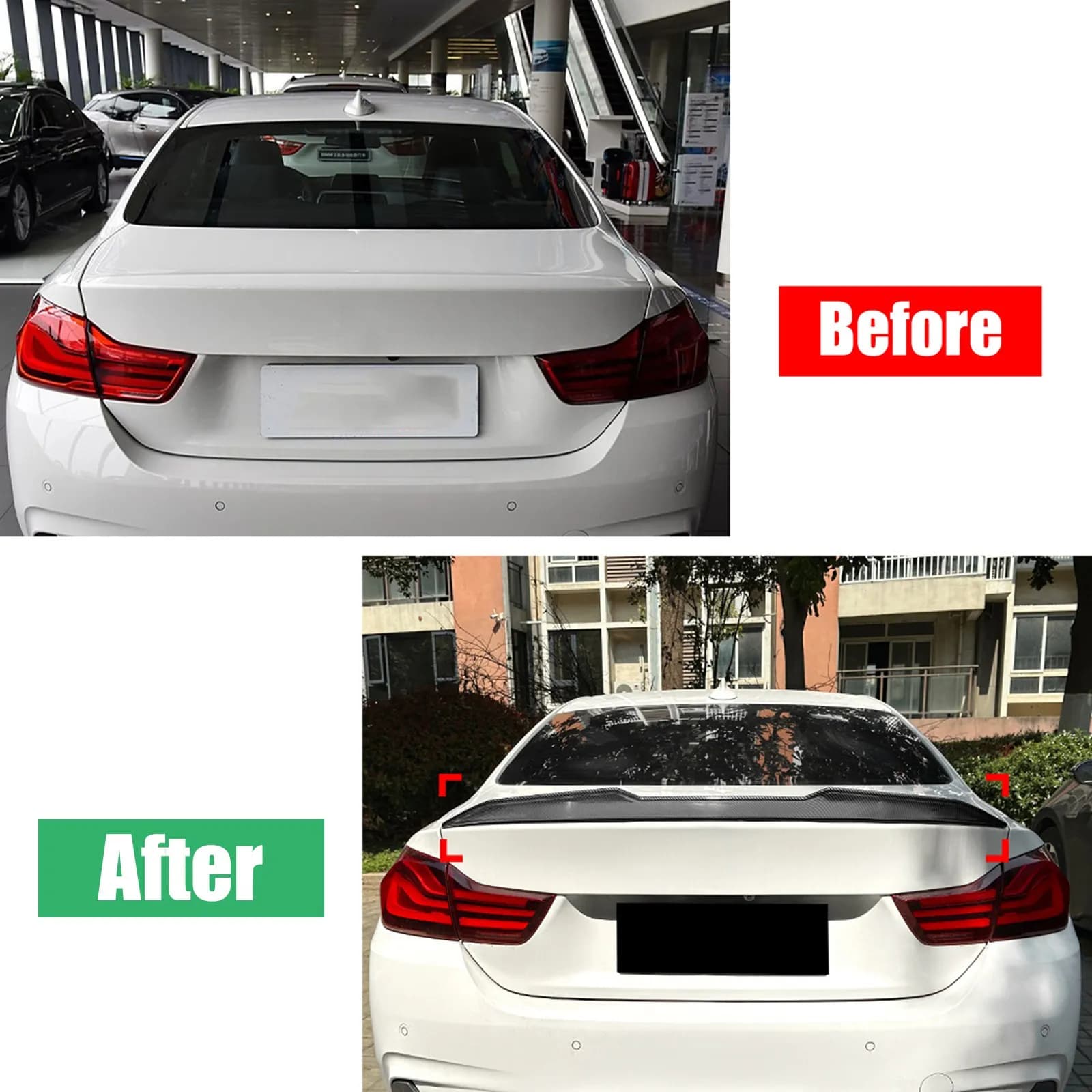 For BMW 4-series F32 2 Door Coupe 428i 435i 440i 2014-2020 Tail Wing Fixed Wind Spoiler Rear Wing
