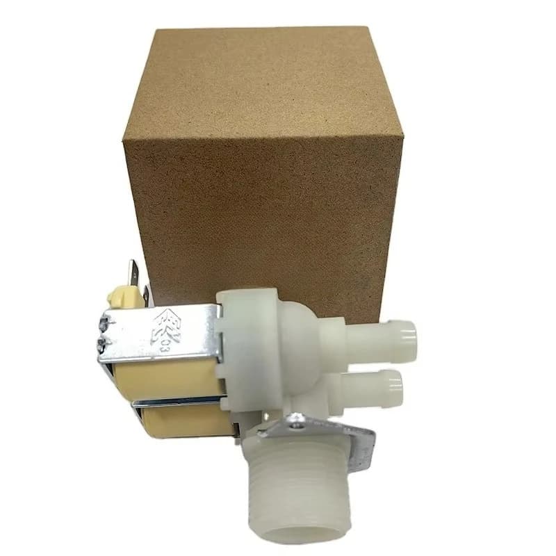 Electric 2-way solenoid valve 90-degree one-in and two-out water inlet valve