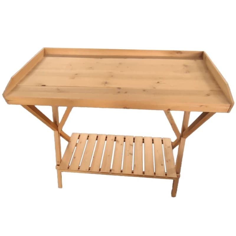 Flower stand Solid wood workbench Gardening tool storage Finishing rack Balcony shelf Outdoor preservative wood courtyard