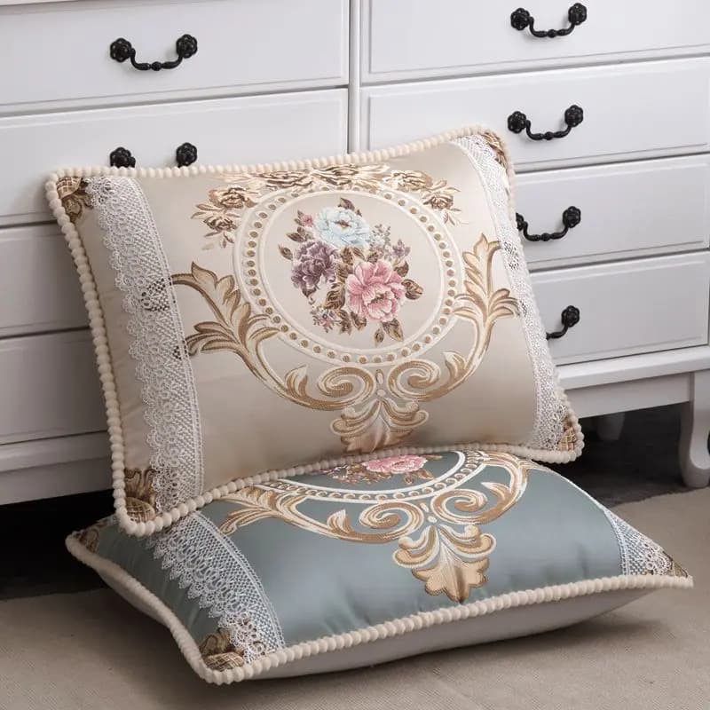European-Style Luxury Pillow Living Room Rectangular High-End Leather Sofa Cushion Backrest Big Pillowcase with Core