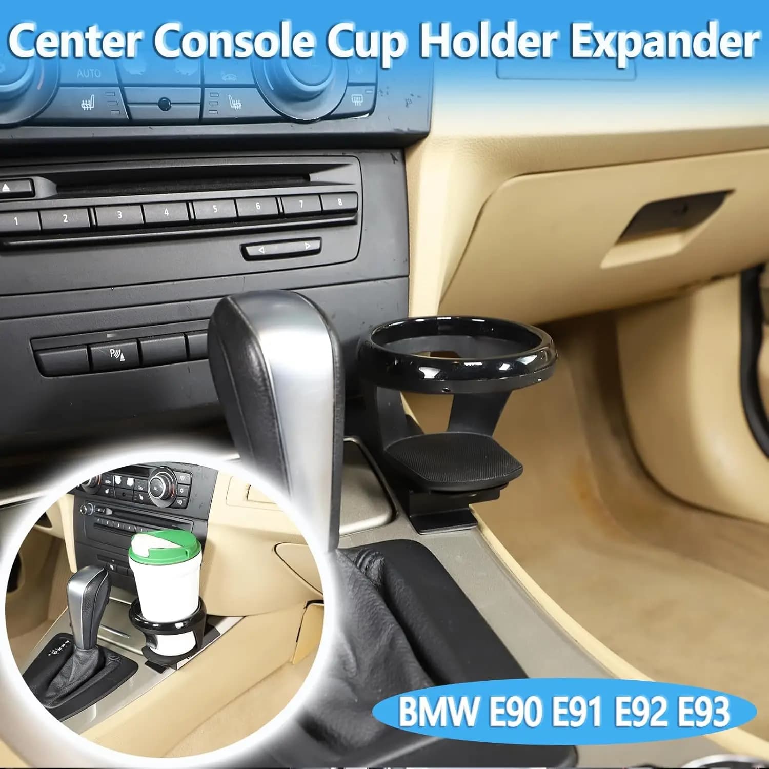 Car Center Console Side Drinks Cup Holder Accessories For BMW 3 Series E90 E92 E93 2005-2012 For BMW 1 Series E87 2007-2011