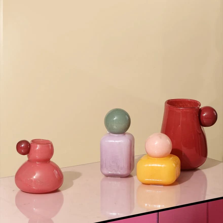 Candy Color Aromatherapy Jar Dopamine Decorative Vase Tabletop Diffuser Bottle Soft Living Room Furnishing INSInspired Decor