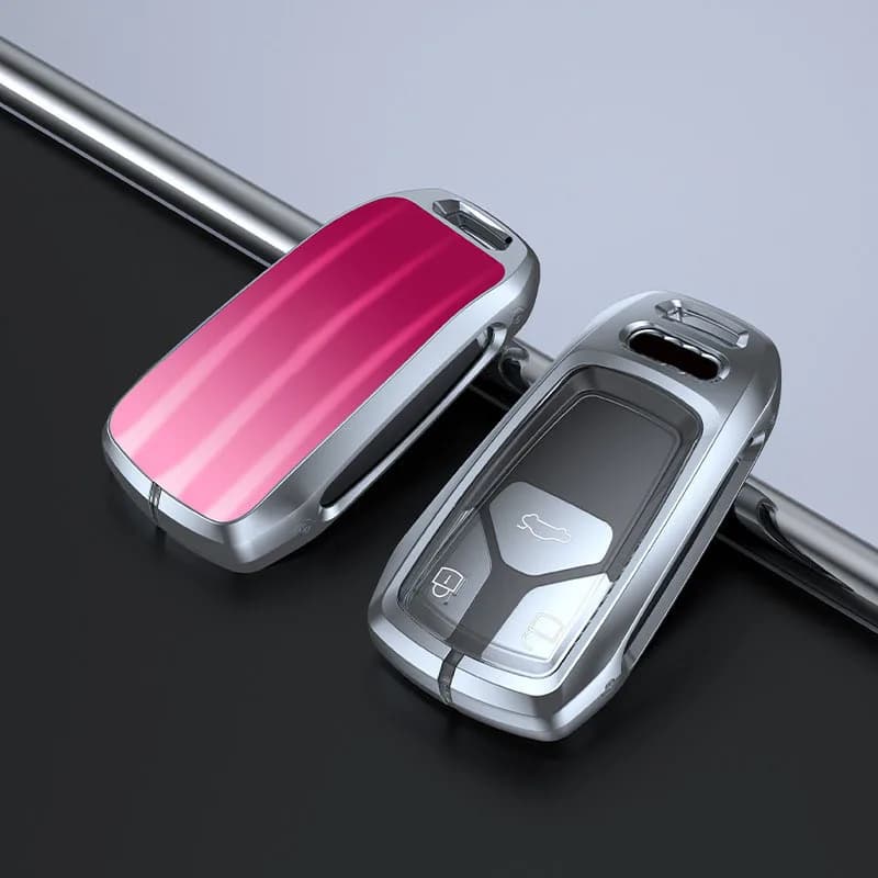 Zinc Alloy Car Key Case Cover Protector Shell For Audi A4 B9 A5 A6 8S 8W Q5 Q7 4M S4 S5 S7 TT TTS TFSI Keyless Auto Accessories