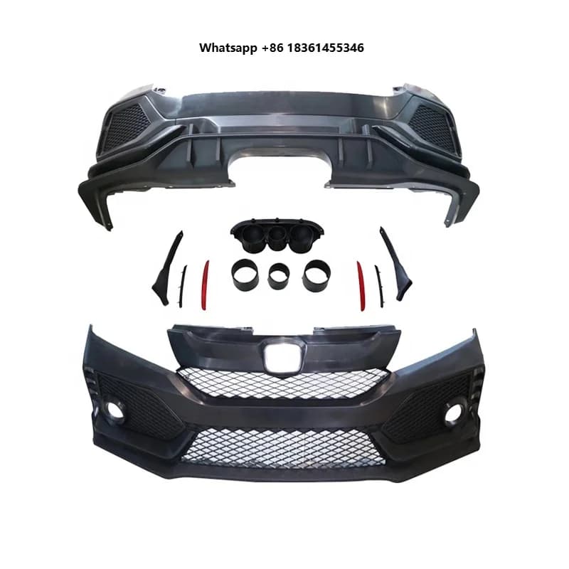 For  City 2015-2020 Type R Style Front Rear Bumper Body Kit