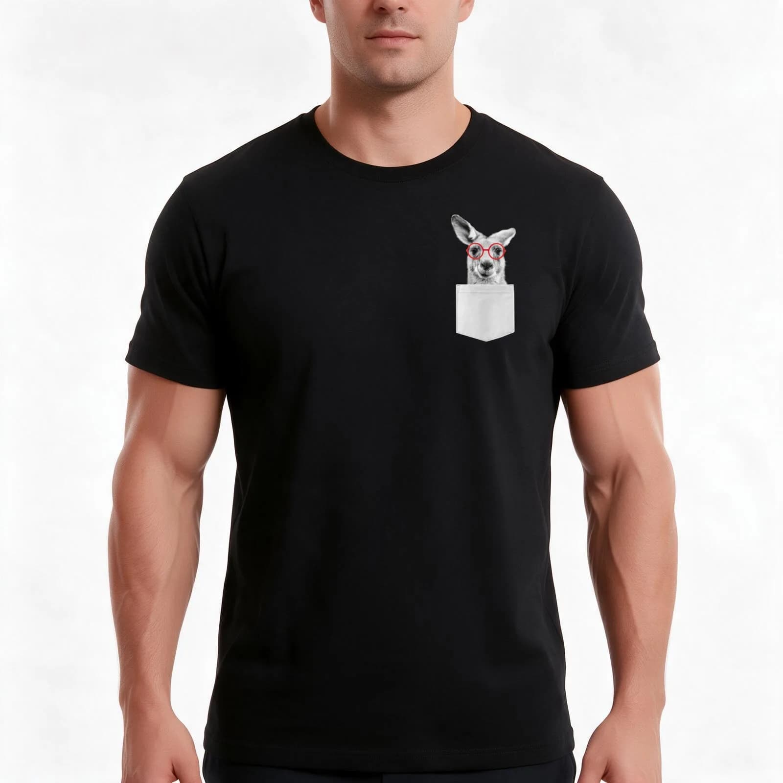Kangaroo pocket, Funny Kangaroo, aussie t shirt, australia shirt, funny shirts, cool t shirt, koala bear, australian ani T-Shirt